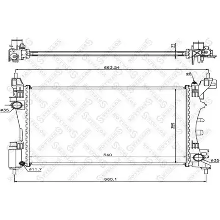 Радиатор охлаждения двигателя STELLOX 3599525 N R2RL 10-26117-SX VBWI4A
