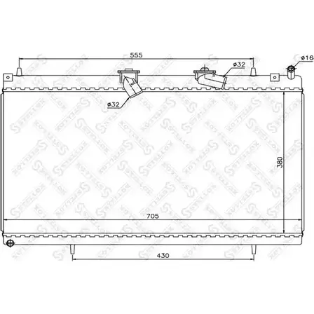 Радиатор охлаждения двигателя STELLOX 10-26126-SX TBTAOA 3599534 WDFAQ 4