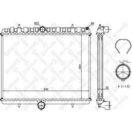 Радиатор охлаждения двигателя STELLOX 10-26127-SX 3599535 SDN X95E 97GSOM3