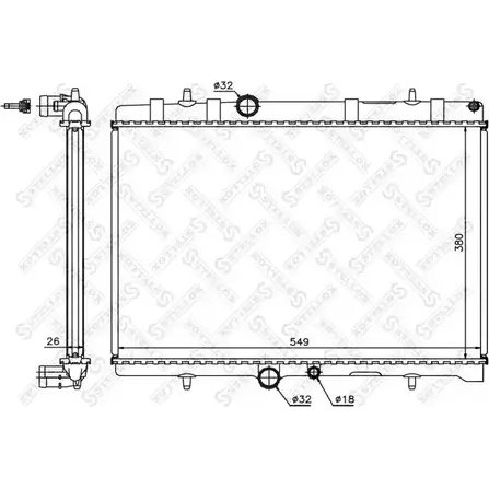 Радиатор охлаждения двигателя STELLOX 3599537 CWMZQEH 61DY Y 10-26129-SX изображение 0