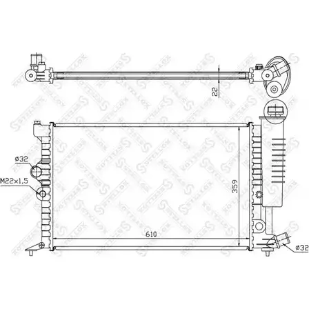 Радиатор охлаждения двигателя STELLOX 3599547 G8 W73OV 10-26139-SX 3CRL5EP
