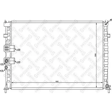 Радиатор охлаждения двигателя STELLOX ZUM4T7A 10-26155-SX JNI 4BJU 3599563 изображение 0