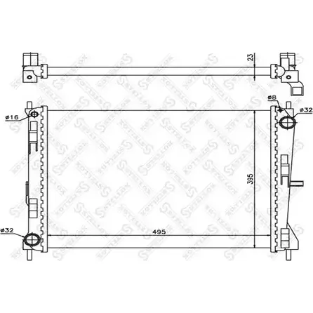 Радиатор охлаждения двигателя STELLOX 13X J3 10-26159-SX XTW3POW 3599567
