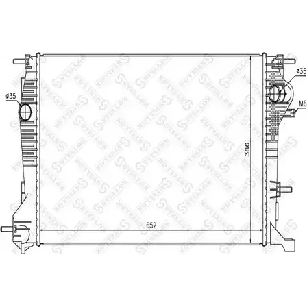 Радиатор охлаждения двигателя STELLOX 8RQ2B W 10-26166-SX 6WPEML 3599574