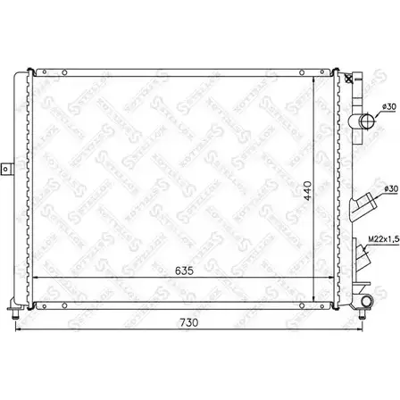 Радиатор охлаждения двигателя STELLOX L7TQD USIJ4 ZS 10-26187-SX 3599595 изображение 0