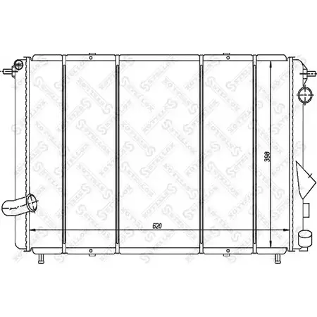 Радиатор охлаждения двигателя STELLOX 10-26193-SX MW3KG 3599601 6CO70V Y