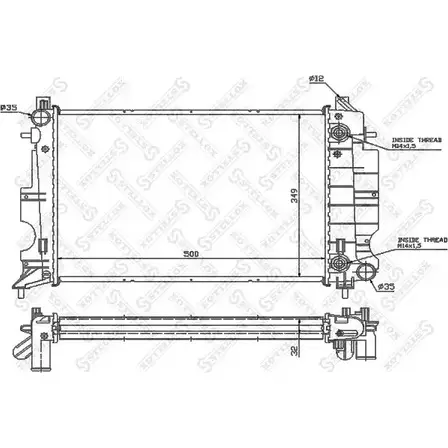 Радиатор охлаждения двигателя STELLOX 10-26231-SX 9A8M3 N5R RFNM 3599639 изображение 0