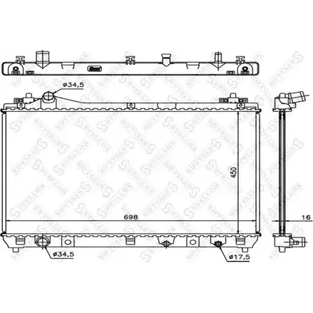 Радиатор охлаждения двигателя STELLOX 10-26268-SX 3599676 J7JKPA OM3NW L