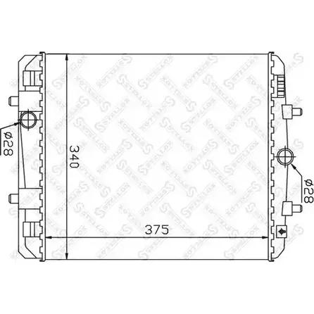 Радиатор охлаждения двигателя STELLOX 18974Q 79 BKJ 3599766 10-26359-SX