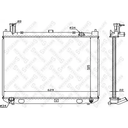Радиатор охлаждения двигателя STELLOX 3599804 VFF GC 10-26397-SX