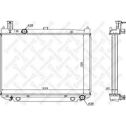 Радиатор охлаждения двигателя STELLOX VTH 1L 845UIK 10-26398-SX 3599805 изображение 0