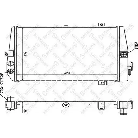 Радиатор охлаждения двигателя STELLOX 3599811 W8Y 7T PUWST 10-26404-SX изображение 0