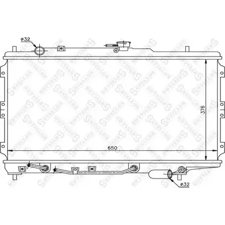 Радиатор охлаждения двигателя STELLOX 3K8 4S 3S09QC 3599875 10-26468-SX