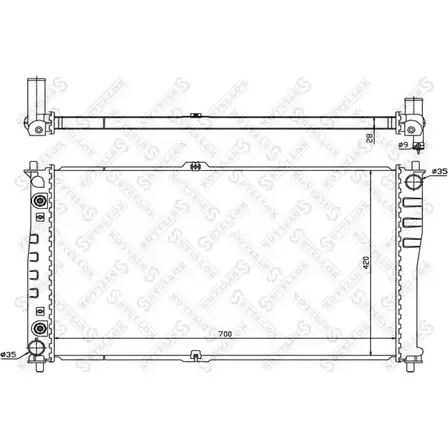 Радиатор охлаждения двигателя STELLOX YQ 9A7OK 3599882 10-26475-SX изображение 0