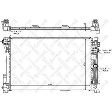 Радиатор охлаждения двигателя STELLOX 10-26557-SX 3599961 6FFD9UL PUGI7 M3 изображение 0