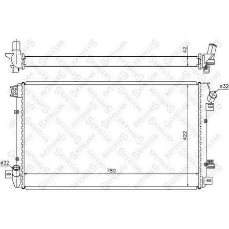 Радиатор охлаждения двигателя STELLOX 3599971 I5F20HN 10-26567-SX ZPWE8 P
