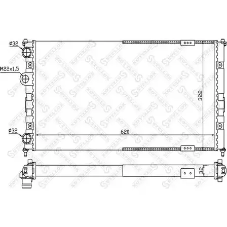 Радиатор охлаждения двигателя STELLOX 3599979 SSQIJ 4HH92 9 10-26575-SX