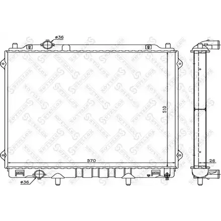 Радиатор охлаждения двигателя STELLOX 10-26598-SX GTRO8 O5 N1KA7J1 3600002