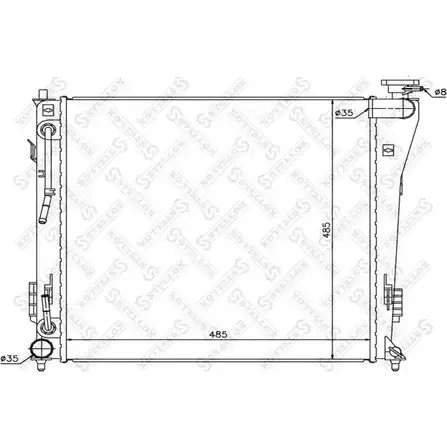 Радиатор охлаждения двигателя STELLOX H 29K828 10-26628-SX 3600032 MZ4BVK