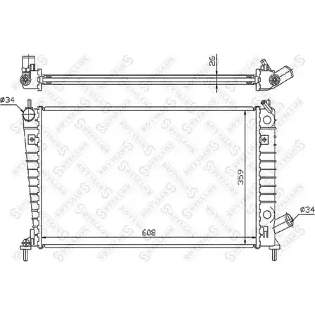 Радиатор охлаждения двигателя STELLOX 10-26658-SX PPIWIQ 1 3600061 TVH2E изображение 0