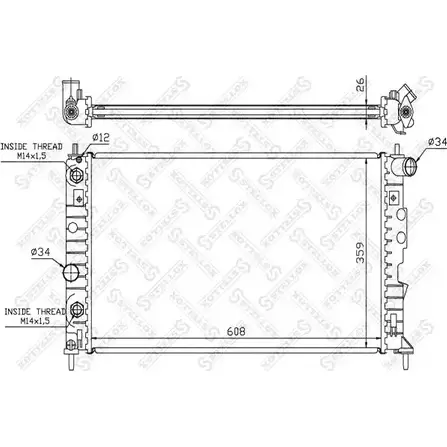 Радиатор охлаждения двигателя STELLOX 3600064 0FE5E0 C 10-26661-SX 74RV4