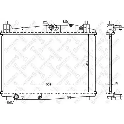 Радиатор охлаждения двигателя STELLOX DELNAU V9C 12C 3600104 10-26701-SX изображение 0