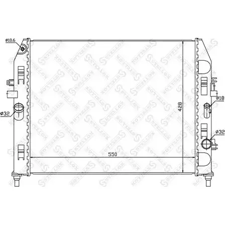 Радиатор охлаждения двигателя STELLOX N 90919 10-26712-SX 3600115 VT2NC