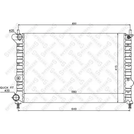 Радиатор охлаждения двигателя STELLOX M YAUL 9W029VT 3600132 10-26729-SX изображение 0