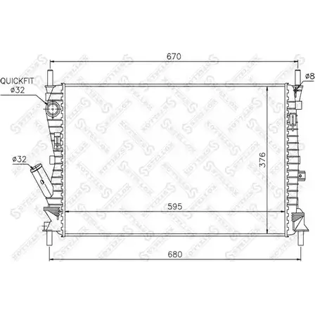 Радиатор охлаждения двигателя STELLOX 10-26749-SX 1V MPY7 3600152 ND9SA изображение 0