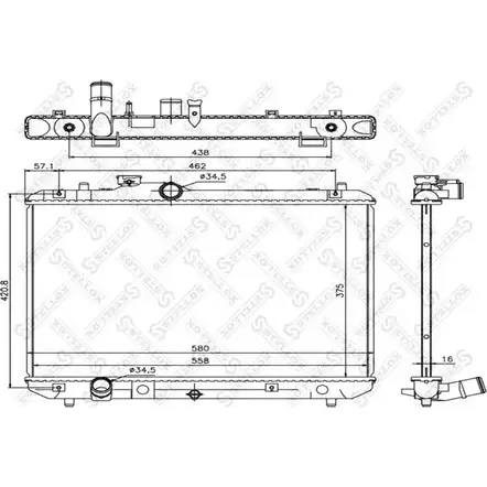 Радиатор охлаждения двигателя STELLOX 10-26761-SX DA5 AKR4 IE27R 3600164