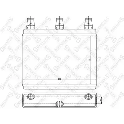Радиатор печки, теплообменник STELLOX 3600414 MS3BSA 10-35143-SX L S8NT изображение 0