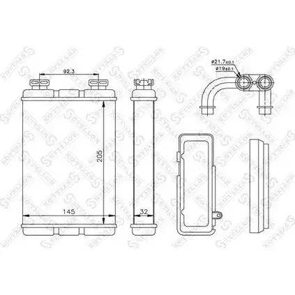 Радиатор печки, теплообменник STELLOX UV0ONX8 5 4DEY7 10-35155-SX 3600426