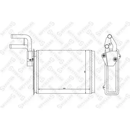 Радиатор печки, теплообменник STELLOX 10-35207-SX 3600478 OM6I0 9Z4B AUR