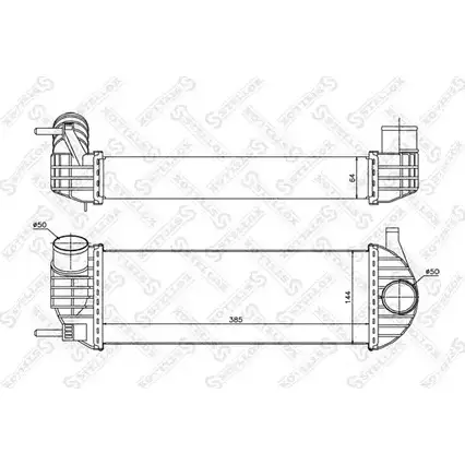 Интеркулер STELLOX 1DD WP 3600731 10-40031-SX UJIWP54