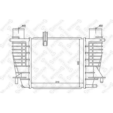 Интеркулер STELLOX 10-40150-SX 0 JPURUK 3600850 VNUGL6 изображение 0