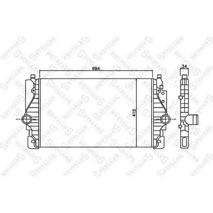 Интеркулер STELLOX 10-40163-SX I4E8Z SA UF7AJ95 3600863