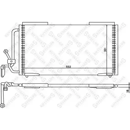 Радиатор кондиционера STELLOX MEP 9W9N 10-45302-SX DJNX5Q 3601227