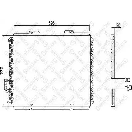 Радиатор кондиционера STELLOX TKI145 ESR0 CL 3601232 10-45307-SX