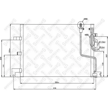 Радиатор кондиционера STELLOX 013NIV 3601236 5F5DI FR 10-45311-SX изображение 0