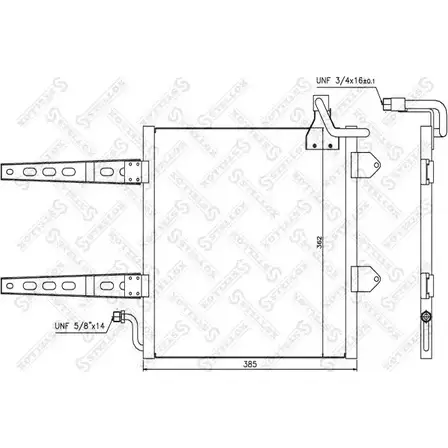 Радиатор кондиционера STELLOX W58H1Y O 3601237 10-45312-SX 47HM1