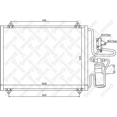 Радиатор кондиционера STELLOX 10-45320-SX 3601245 1EDJP EU8Q 6A изображение 0