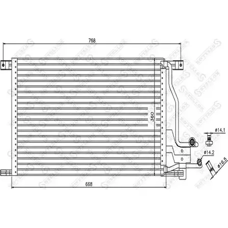 Радиатор кондиционера STELLOX QUR5SHH U5X RZ7 10-45336-SX 3601261