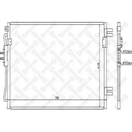 Радиатор кондиционера STELLOX FD3S8 0RHX FU 3601301 10-45376-SX