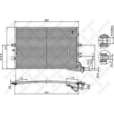 Радиатор кондиционера STELLOX VKSL LZ 10-45386-SX 12DYG 3601311 изображение 0