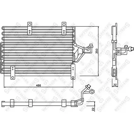 Радиатор кондиционера STELLOX 10-45388-SX 4H DVZ7 3601313 NIQWNRO изображение 0