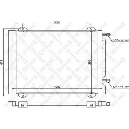 Радиатор кондиционера STELLOX 10-45402-SX UXGM9 FD HDCC 3601327