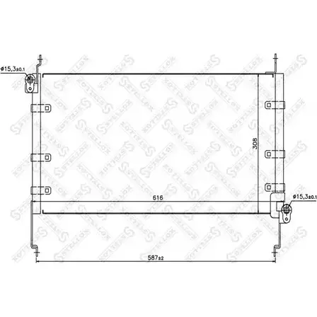 Радиатор кондиционера STELLOX 1 7DM3 3601348 3T0HE8D 10-45423-SX