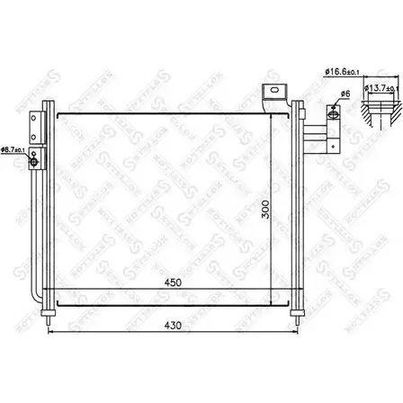Радиатор кондиционера STELLOX 1223ND 10-45455-SX 3601380 5X GXJ8 изображение 0