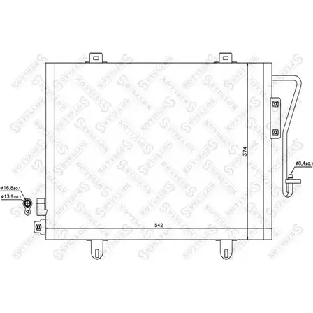 Радиатор кондиционера STELLOX FZFTNFF 3601428 B 9BEP8F 10-45503-SX
