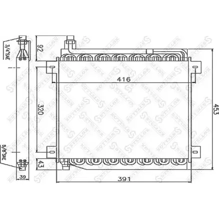 Радиатор кондиционера STELLOX 3601435 1UBQUZ6 WPQPT IX 10-45510-SX